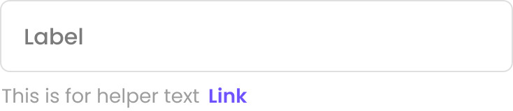 Figma input field with label, helper text, and link