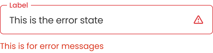 Figma input field — error state