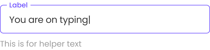 Figma input field — typing state