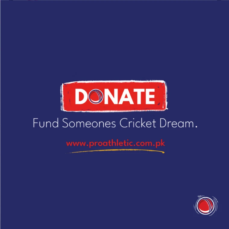 'Donate — fund someone's cricket dream' post